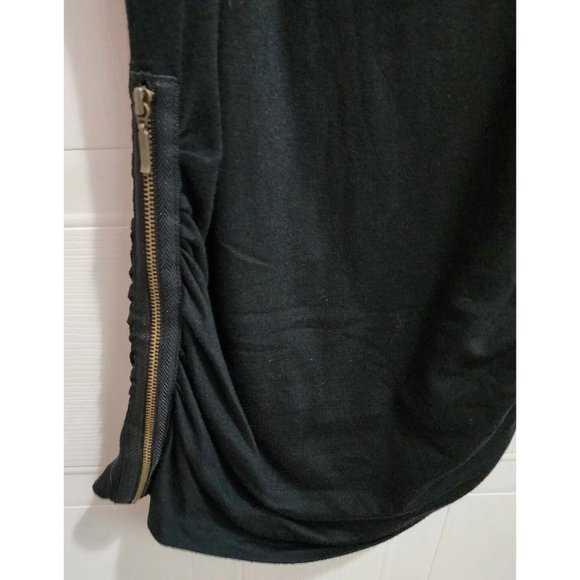 Banana Republic Women’s Sleeveless Snitty Side Zip Ruched Top Black Size Small - Picture 4 of 9